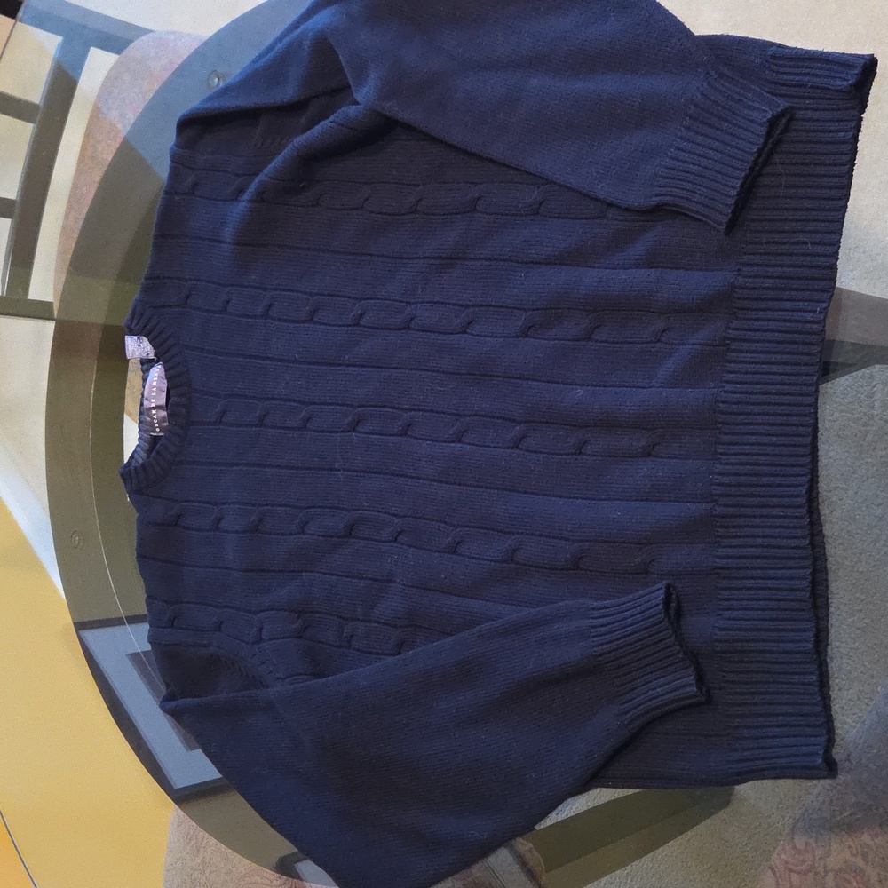 Oscar de la Renta Black Crewneck Sweater